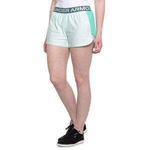 UNDER ARMOUR UA Women's Play Up 3.0 Shorts Side Mesh Loose Mint/Gray Size S -NWT